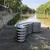 Installation of Reef on the bank of the Neckar c/o pier Theaterschiff