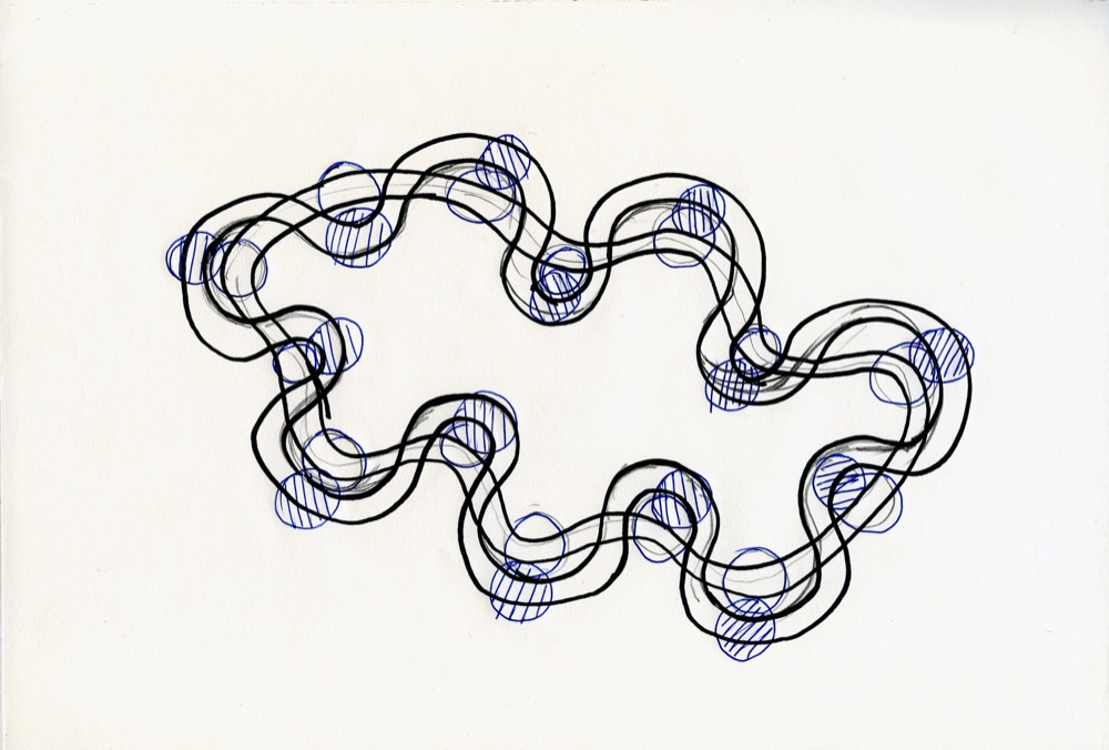 Sketch for a public sculpture proposal for a site in Atlanta, Georgia, in connection with preparations for the '96 Olympics